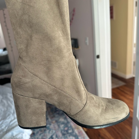 Slayer Steve Madden Taupe OTK Boots EXCELLENT Cond - Picture 3 of 12